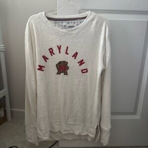 Maryland Crewneck Sweatshirt - White College Sweater